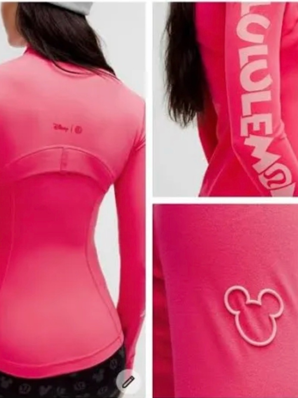 Disney Pink Athletic Jacket with Lululemon Logo and Anywhere belt bag included